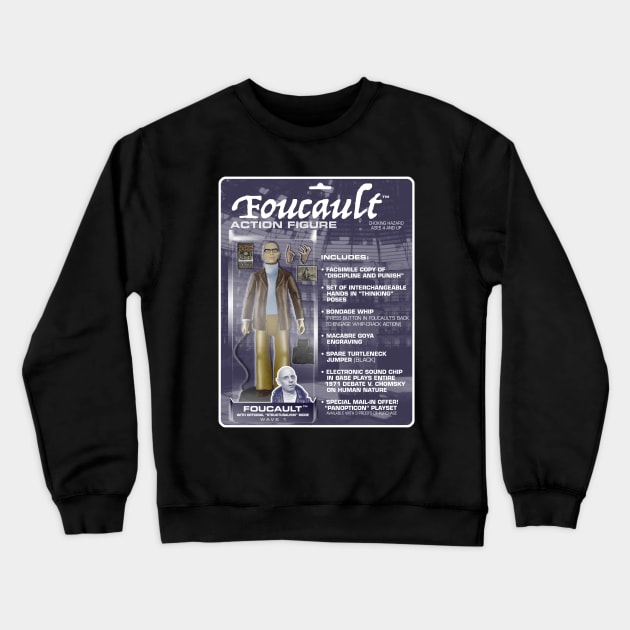 Foucault Action Figure Crewneck Sweatshirt by GiantsOfThought